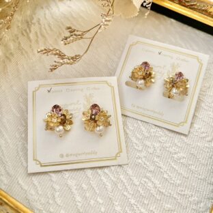 metal flower bouquet (purple)