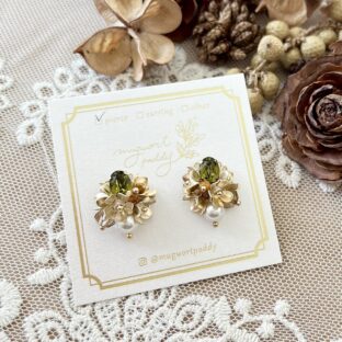 metal flower bouquet (green)