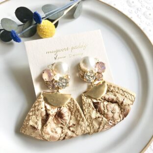 bijou × embroidery ribbon（champagne beige）