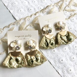 bijou × embroidery ribbon（mist green）